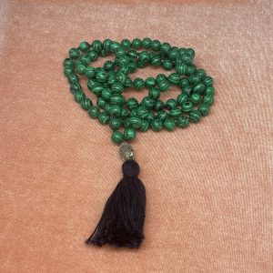 Malachite Mala Bead Necklace